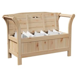 Banc de jardin 119x76x44 cm en bois de pin massif 