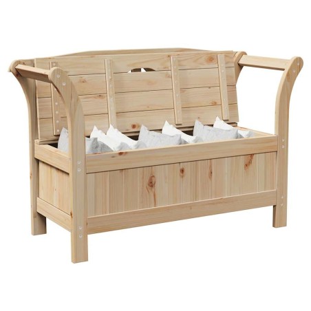 Banc de jardin 119x76x44 cm en bois de pin massif 