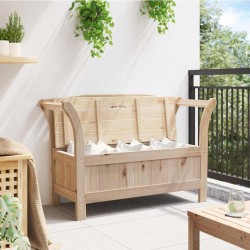 Banc de jardin 119x76x44 cm en bois de pin massif 