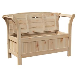 Banc de jardin 119x76x44 cm en bois de pin massif 