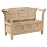 Banc de jardin 119x76x44 cm en bois de pin massif 