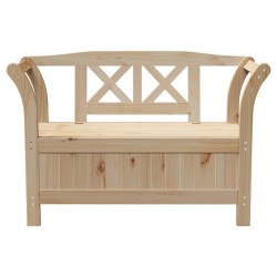 Banc de jardin 119x76x44 cm en bois de pin massif 