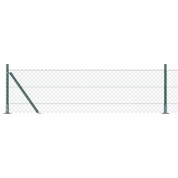 Jeu de Poteaux de Clôture Argent 25 x 0,6 m Acier galvanisé 