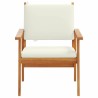 Chaises de jardin 2 pcs avec coussins en bois d'acacia solide 