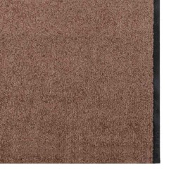 Tapis de Porte Rectangulaire Marron 120x400 cm 