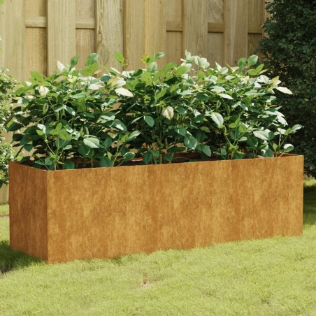 Lit surélevé de jardin 120x40x40 cm acier corten 