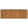 Lit surélevé de jardin 120x40x40 cm acier corten 
