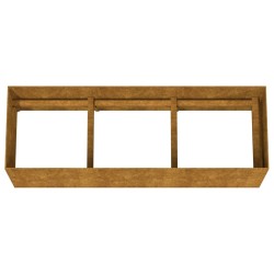Lit surélevé de jardin 120x40x40 cm acier corten 