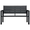 Banc de jardin 120 cm PEHD Noir Aspect de bois 