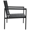 Banc de jardin 120 cm PEHD Noir Aspect de bois 