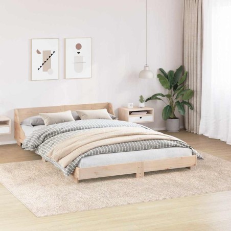 Tapis shaggy avec support en latex Crème 240x340 cm 