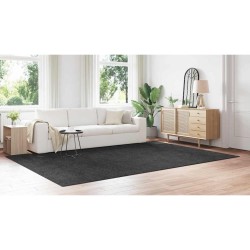 Tapis shaggy avec fond en latex gris foncé 240x340 cm 