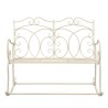 Banc de jardin 104 cm Fer Blanc antique 