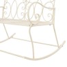 Banc de jardin 104 cm Fer Blanc antique 