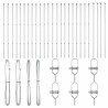 Poteaux de clôture , 26 pcs, Ø32 mm, 190 cm, acier galvanisé 