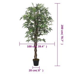 Érable artificiel 756 feuilles 200 cm vert 