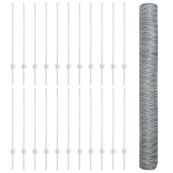 Poteaux de clôture 10 pcs U-Channel 140 cm Acier galvanisé 