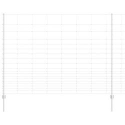 Panneaux de clôture 22 pcs U-Channel 160 cm Acier galvanisé 