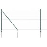 Clôture avec poteaux Vert 1 x 10 m Acier recouvert de PVC 