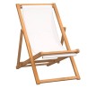 Chaise de terrasse Teck 56x105x96 cm Couleur crème 