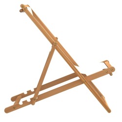 Chaise de terrasse Teck 56x105x96 cm Couleur crème 