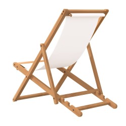 Chaise de terrasse Teck 56x105x96 cm Couleur crème 