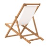 Chaise de terrasse Teck 56x105x96 cm Couleur crème 