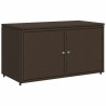Armoire de rangement jardin marron 110x55x60,5cm résine tressée 