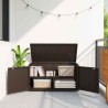 Armoire de rangement jardin marron 110x55x60,5cm résine tressée 