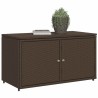 Armoire de rangement jardin marron 110x55x60,5cm résine tressée 