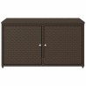 Armoire de rangement jardin marron 110x55x60,5cm résine tressée 