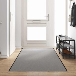Tapis de porte gris rectangle 120x400 cm 