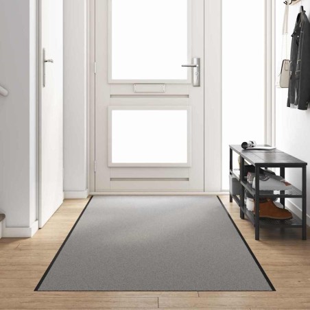 Tapis de porte gris rectangle 120x400 cm 