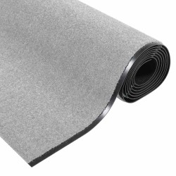 Tapis de porte gris rectangle 120x400 cm 