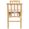 Banc de jardin avec coussin de 110 cm en bambou 