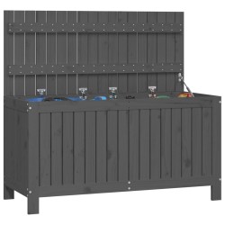 Boîte de rangement de jardin Gris 115x49x60 cm Bois de pin 