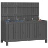 Boîte de rangement de jardin Gris 115x49x60 cm Bois de pin 