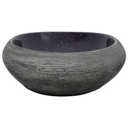 Vasque à poser violet et gris ovale 59x40x14 cm céramique 