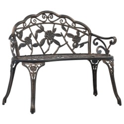 Banc de bistrot 100 cm Bronze Aluminium coulé 