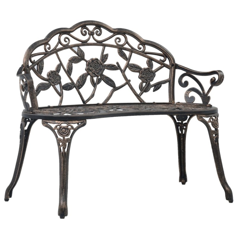 Banc de bistrot 100 cm Bronze Aluminium coulé Banc de bistrot 100 cm Bronze Aluminium coulé