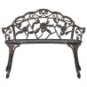 Banc de bistrot 100 cm Bronze Aluminium coulé 