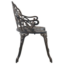 Banc de bistrot 100 cm Bronze Aluminium coulé 
