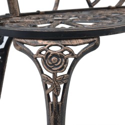 Banc de bistrot 100 cm Bronze Aluminium coulé 