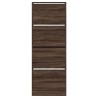 Armoire à chaussures chêne marron 60x21x163,5cm bois ingénierie 