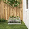 Jardinière jardin 3 niveaux 90x90x35 cm acier inoxydable 