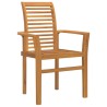 Chaise de Jardin Empilable 2 pcs en Bois Massif de Teck 