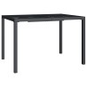 Table de jardin anthracite 110x80x72 cm acier 