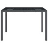 Table de jardin anthracite 110x80x72 cm acier 