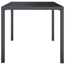 Table de jardin anthracite 110x80x72 cm acier 