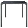 Table de jardin anthracite 110x80x72 cm acier 